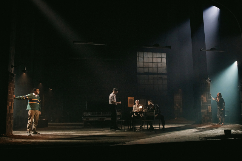 Karl Green, Christopher Abbott, Nathan Lane, Ben Ahlers, and Laurie Metcalf by Emilio Madrid