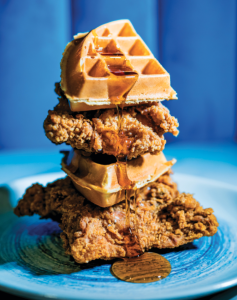 Chicken and waffles at Makers Union