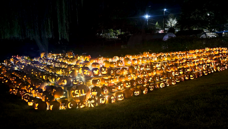 Nalls Produce Illuminight post Halloween jack o lantern display, Franconia, VA