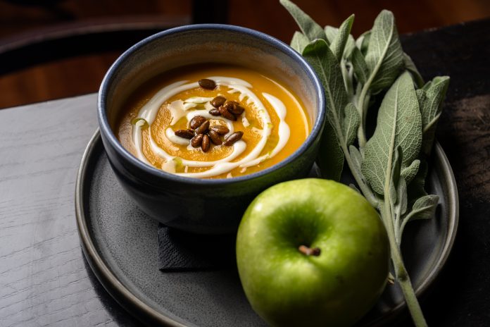 Butternut squash soup at The Liberty Tavern