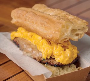 Khao Nom patongo breakfast sandwich